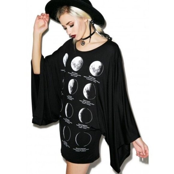 KILLSTAR Lunar Phases kimono sleeve tunic top - Picture 5 of 9